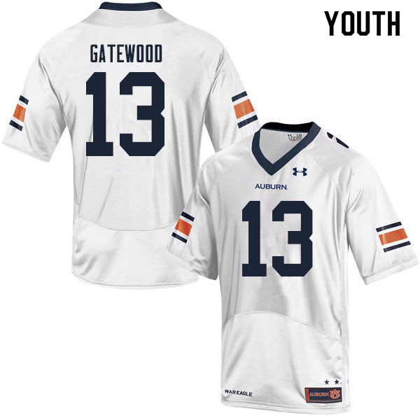Youth #13 Joey Gatewood Auburn Tigers College Football Jerseys Sale-White